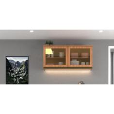 Armário Para Cozinha Aéreo Porta de Vidro 120cm Cecília - j carvalho