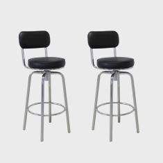 Conjunto 02 Banquetas Giratória em Aço Capadócia Yescasa