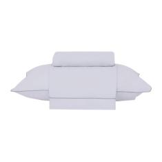 Buddemeyer Jogo de Cama Solteiro Percal 180 Fios Basic Percalle 100% Algodão Fio Penteado Cinza 3 peças