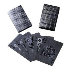 Baralho Preto Dollar Poker Cartas Jogos Prova D'água