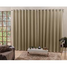 Cortina Varão Bege 6,00x2,50 Blackout Tecido