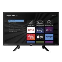 Smart TV 24 polegadas Philco PTV24G5YR2CP Roku TV Dolby Audio Bivolt, 