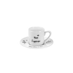 Jg De Xícara Café Em Porcelana 90ml 12 Pçs Brazilian - Hauskraft