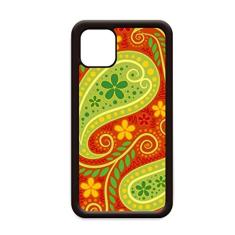 Impressão de tecido colorido de repetição de folhas para iPhone 12 Pro Max capa para Apple Mini Mobile Case Shell