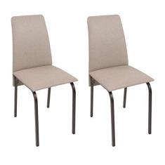 Conjunto 2 Cadeiras Barcelona Ciplafe Bronze/bege