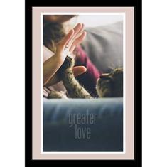 Quadro De Gato Amor Maior Decore Pronto Multicor Pequeno 20x30cm