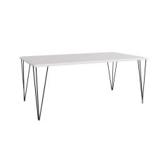 Mesa Elen Tampo Retangular 140 X 80 Cm De Madeira Branco New Green - Branco