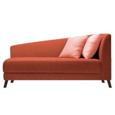 Recamier Heitor 140cm Com Almofada Lado Esquerdo Suede Cor Terracota/coral