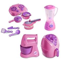 Kit Cozinha Infantil Com 9 Brinquedos Forno Fogão Panelinhas - Altimar