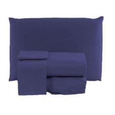 Jogo de Lençol Cama Casal Padrão Box 3 Peças Liso com Elástico - Promo