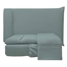 Jogo De Lençol Queen Infinito 300 Fios 4 Peças - Chumbo