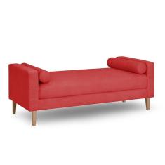 Recamier Berlim 1,20m Suede Vermelho - Inova Decorações