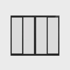 Janela de Alumínio de Correr 100x120cm 4 Folhas Hale Esquadrias