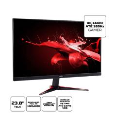 Monitor Acer 23.8, Full hd, HDMI/DisplayPort, hdr, 0.5ms, 165Hz, - VG240Y S Preto / Vermelho Bivolt UM. QV0AA. S02