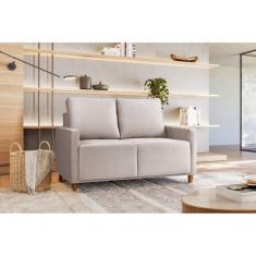 Sofá Angela 2 Lugares em Veludo Yescasa Marfim