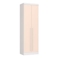 Guarda-roupa Modulado 2 Portas Infinity Branco Line / Blush Line