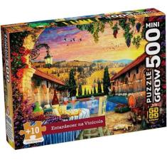 Quebra Cabeça Puzzle 500 P MINI ENTARDECER NA VINICOLA Grow