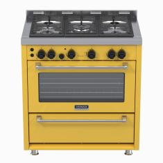 Fogao a Gas 5 Bocas Venax Temis Amarelo 220V