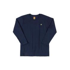 Camiseta Básica em Meia Malha Manga Longa Up Baby, Azul, P
