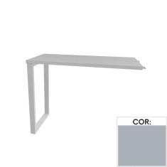 Mesa de Escritório Complemento Pé Tubular PE25 em MDP 90 x 45 cm Cinza