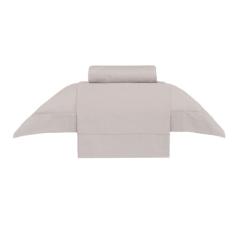 Buddemeyer Jogo de Cama Solteiro Cetim 300 Fios Damask Stripes 100% Algodão Penteado Kaki 3 peças