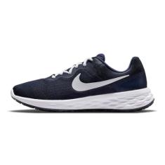 Nike Tênis masculino Revolution 6, Midnight azul-marinho obsidiana cinza ardósia branca, 39
