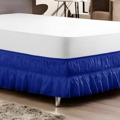 Saia Box Cama Casal E Queen 2 Elásticos Ajustável Babado 1