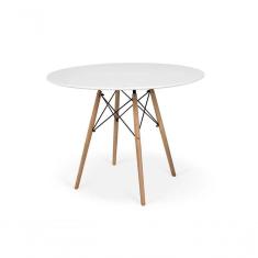 Mesa De Jantar Redonda Eames Eiffel 90cm Branca