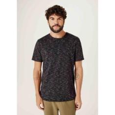 Camiseta Básica Masculina Manga Curta Em Flamê-Masculino