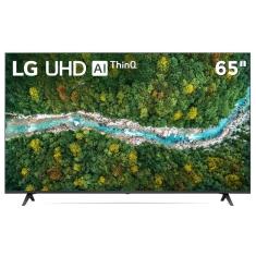Smart TV 4K 65” LG LED UHD 65UP7750 Wifi Bluetooth ThinQ AI Com Controle Smart Magic Google Assistant e Alexa HDR 3 HDMI 2 USB