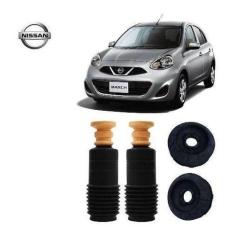 2 Kit Coxim Batente Coifa Dianteiro Nissan March 2012 2013 2014 2015 -