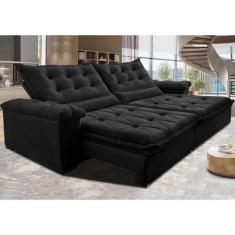 Sofá Retrátil e Reclinável 2,95m Cama inBox Big Fresh com SoftGelD40 V