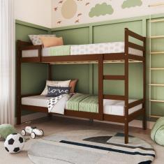 Beliche Solteiro Uno de Madeira Maciça com Lastro Walnut