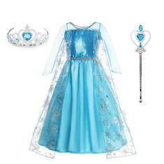 Fantasia Frozen Vestido Infantil Princesa Elsa Acessórios Menina - Dis