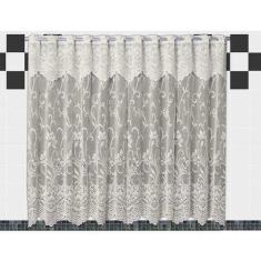 Cortina de Renda Karla Bege 2,00m x 1,20m Cortilester - GIHAN E AHMAD