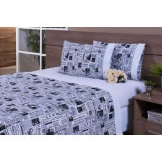 Jogo Lençol 4 Peças Cama Viúva(1,88m x 1,28m x 30alt ) Percal 150 Fios