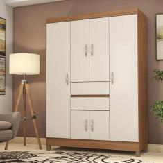 Guarda Roupa Solteiro Ambiente Ecom 2 Amêndola Touch Off White - Demóbile