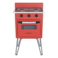 Fogão Portátil 2 Bocas Venax Gemini Vetrô Gas Glp Vermelho, Vermelho, 