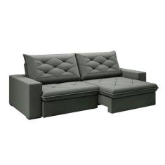 Sofá 4 Lugares Retrátil e Reclinável Flexforma Premier Veludo Cinza 25