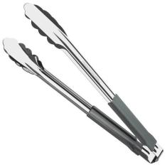 Pegador Inox Cabo Emborrachado Utilitá Cinza 30cm Tramontina, Cinza, 1