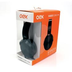 Fone de Ouvido Headset Cosmic Com Fio e Microfone oex HS208 Original Preto