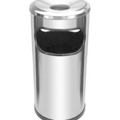 Cinzeiro Lixeira Em Aço Inox Com Aro Em Aluminio Jsn