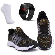 Kit Tênis Academia Masculino + Relógio Digital LED + Meia