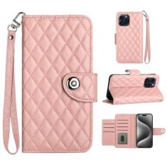 Para iPhone 13 Pro Max, capa carteira com alça de pulso, capa flip de couro com fecho magnético com 7 cartões e 1 compartimento para dinheiro, suporte feminino presente capa de telefone para Apple