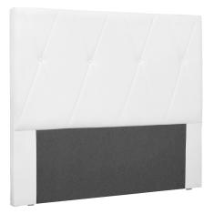 Cabeceira Estofada Cama Box Casal King Size 195cm Branco