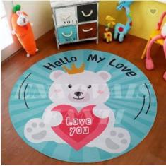 Tapete Infantil Redondo Menino Menina Belga 1,40m Diametro - ENXOVAIS 