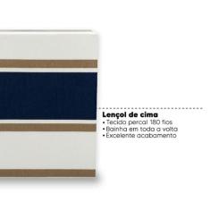 Lençol Solteirão/Viúvo Cima Bainha Estampado Percal 180 Fios - Bem Me 
