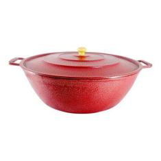 Tacho Restaurante Alça de Alumínio Fundido Craqueado Preto 32cm - DIVI