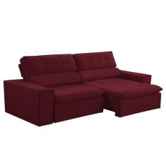 Sofá Retratil Reclinável 2Lugares 1,6m Veludo Bordo Megasul - FERGUILE