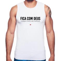 Regata Fica com Deus porque comigo não vai rolar - Foca na Moda, Branc